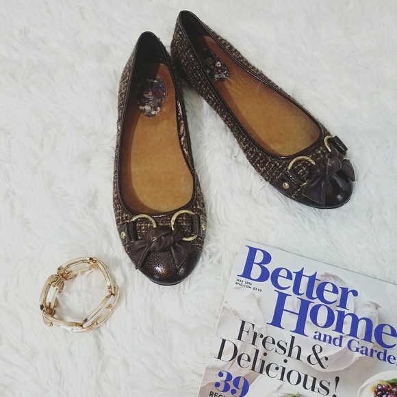 Sperry Shoes - 3/$30 Sperry Brown Tweed Bow Flats Size 7.5